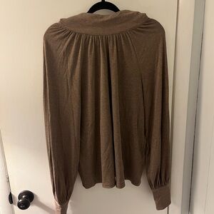 Listicle Taupe Brown Knit Sweater Shirt